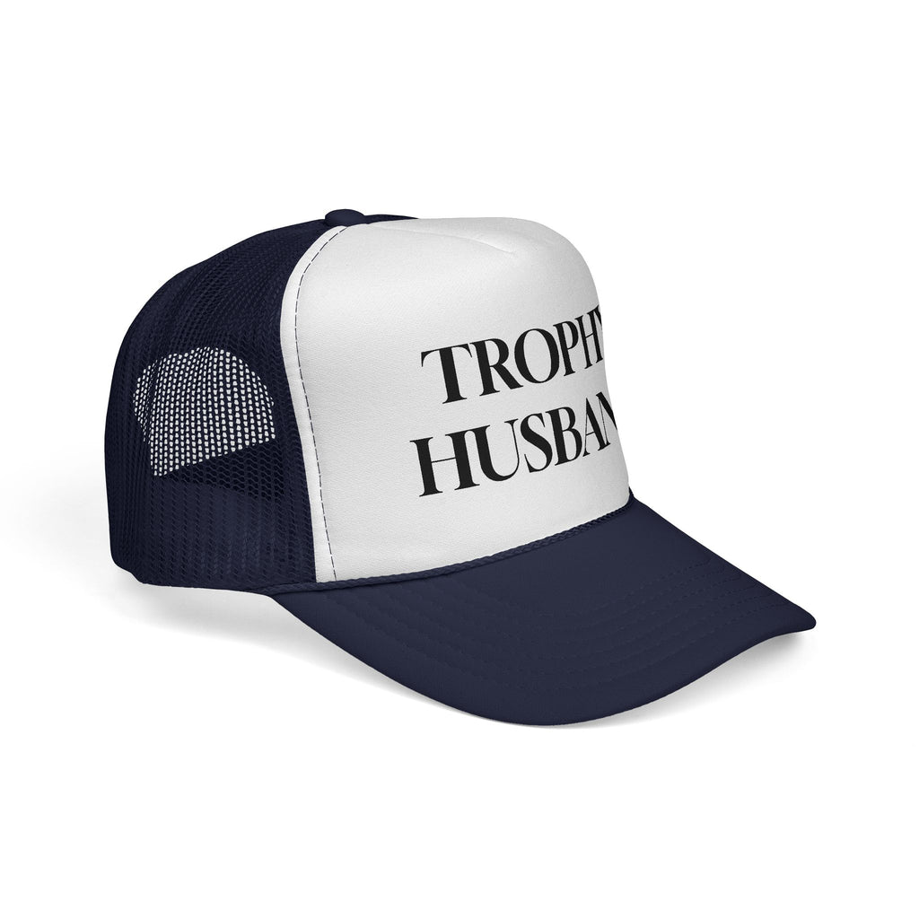 Trophy Husband Trucker Hat — Funny Novelty Mesh Cap for Gifts & Anniversaries