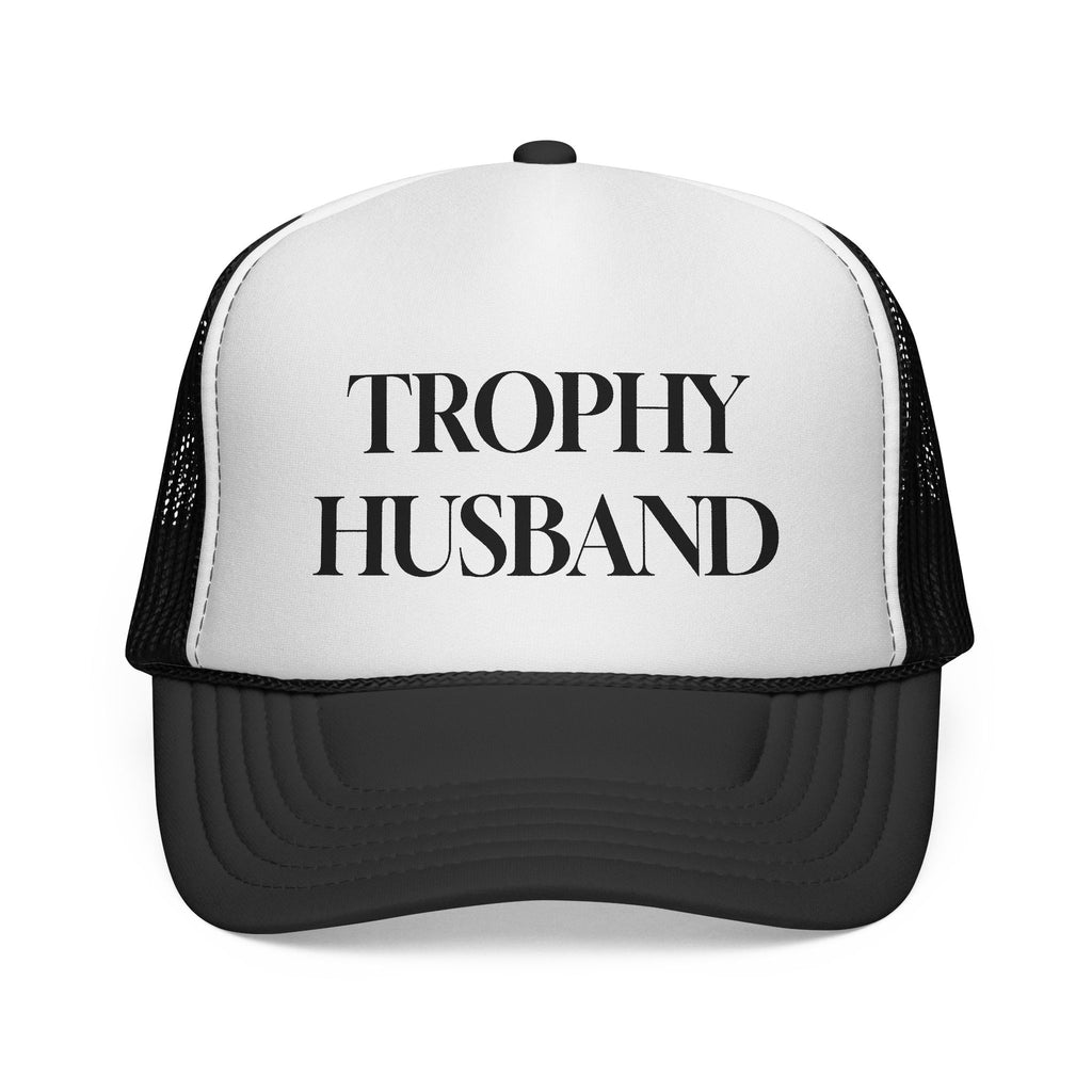 Trophy Husband Trucker Hat — Funny Novelty Mesh Cap for Gifts & Anniversaries